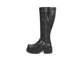 John Fluevog Bond Girl - Black | Tall Boots with Buckles  John Fluevog Bond Girl - Black | Tall Boots with Buckles