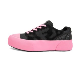 John Fluevog Agave - Black/Pink | Lace-Up Shoes with Mesh  John Fluevog Agave - Black/Pink | Lace-Up Shoes with Mesh