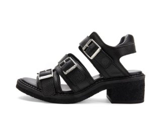 John Fluevog Dawdler - Black | Triple-Strap Slingback Sandals  John Fluevog Dawdler - Black | Triple-Strap Slingback Sandals